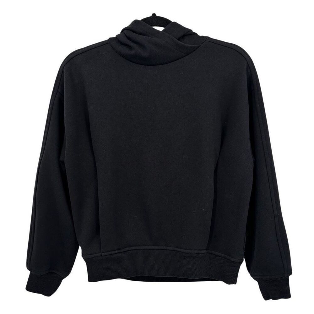 Athleta Balance Fleece Lined Sweatshirt‎ Hoodie Black Size XXS